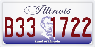 IL license plate B331722