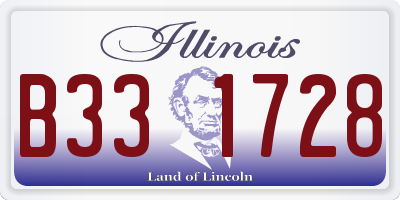IL license plate B331728