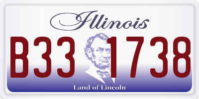 IL license plate B331738