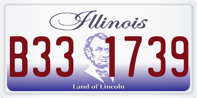 IL license plate B331739