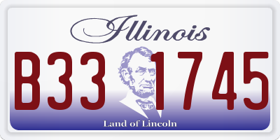 IL license plate B331745