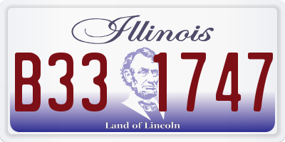 IL license plate B331747