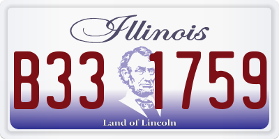 IL license plate B331759