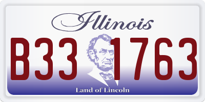 IL license plate B331763
