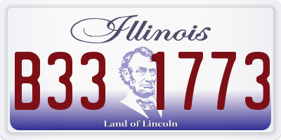 IL license plate B331773