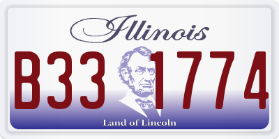 IL license plate B331774