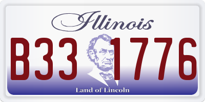 IL license plate B331776