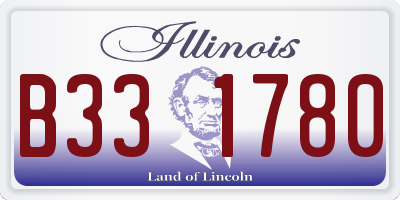 IL license plate B331780