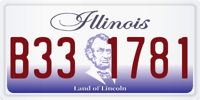 IL license plate B331781