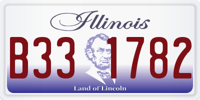 IL license plate B331782