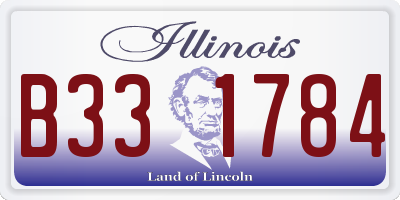IL license plate B331784