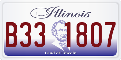 IL license plate B331807