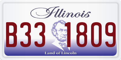 IL license plate B331809