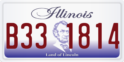 IL license plate B331814