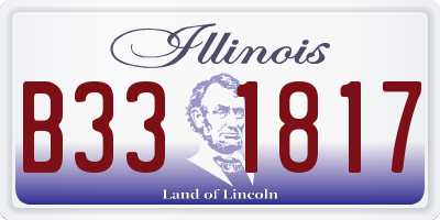 IL license plate B331817