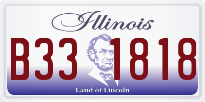 IL license plate B331818