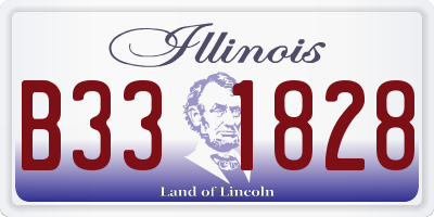 IL license plate B331828
