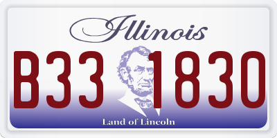 IL license plate B331830