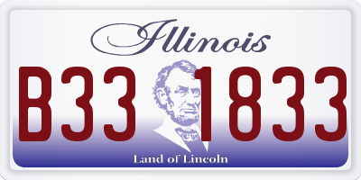 IL license plate B331833