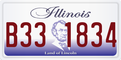 IL license plate B331834