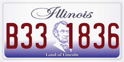 IL license plate B331836