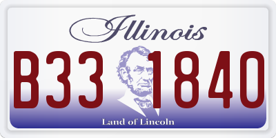 IL license plate B331840