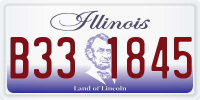 IL license plate B331845