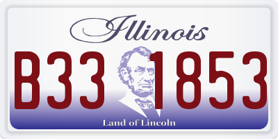 IL license plate B331853
