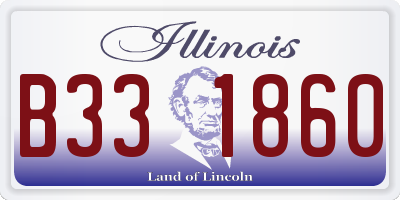IL license plate B331860