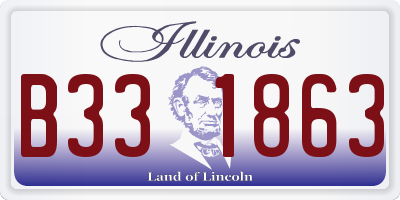 IL license plate B331863