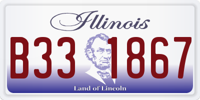 IL license plate B331867