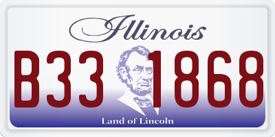 IL license plate B331868