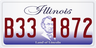 IL license plate B331872