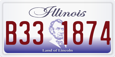 IL license plate B331874