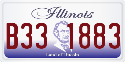 IL license plate B331883