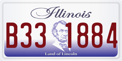 IL license plate B331884