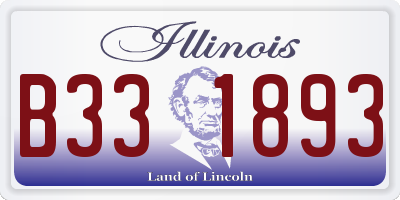 IL license plate B331893