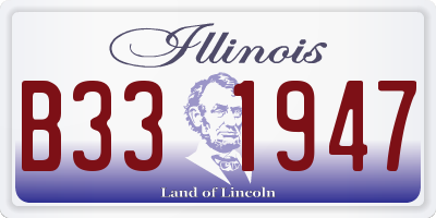 IL license plate B331947
