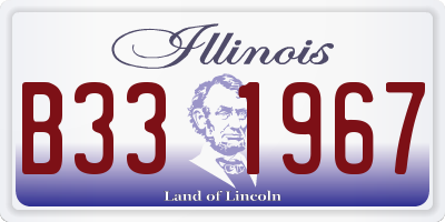 IL license plate B331967