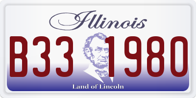IL license plate B331980