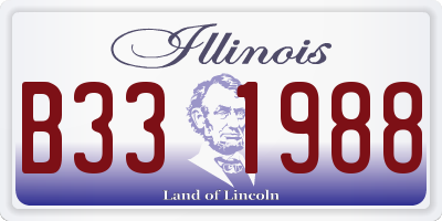 IL license plate B331988