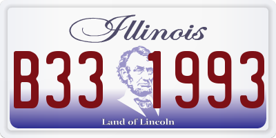 IL license plate B331993