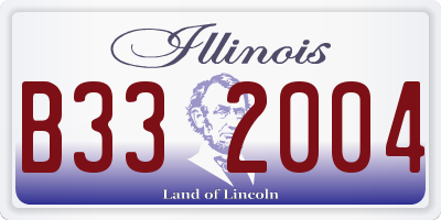IL license plate B332004