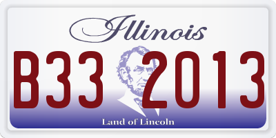 IL license plate B332013