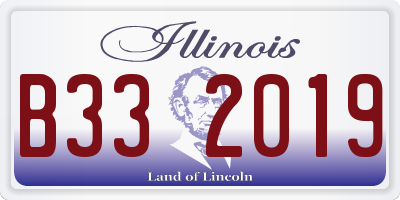 IL license plate B332019