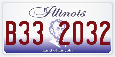IL license plate B332032