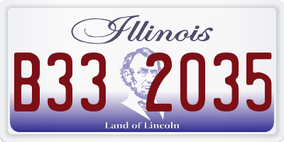 IL license plate B332035