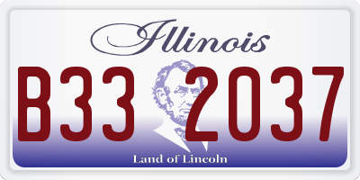 IL license plate B332037