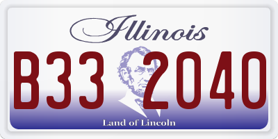 IL license plate B332040