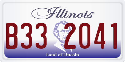 IL license plate B332041